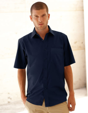Artikel - MENS SHORT SLEEVE POPLIN weiß